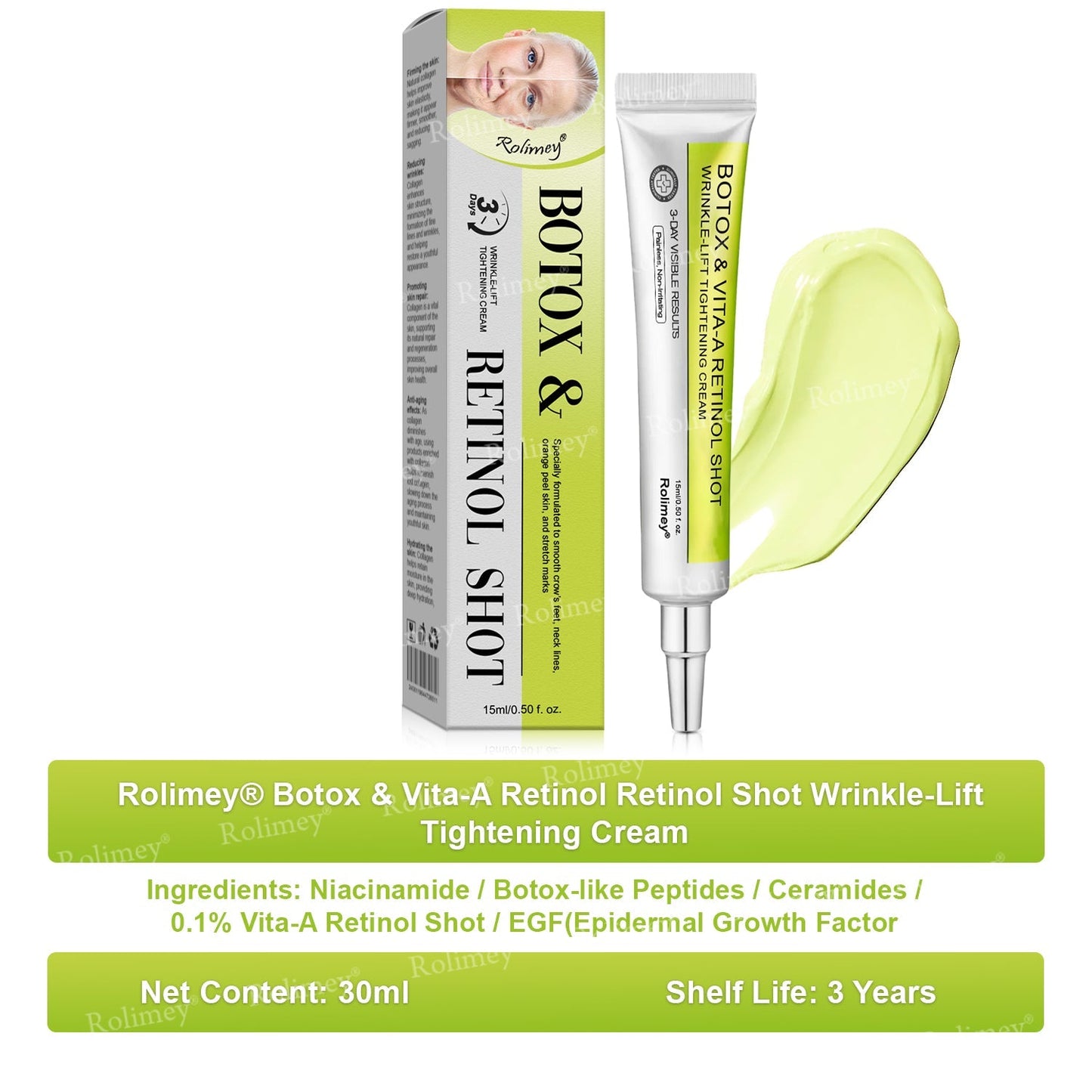 🇦🇺Made and shipped from Australia 🤍Rolimey® Botox & Vita-A Retinol Shot Wrinkle-Lift Tightening cream - Last Day Promotion 70% OFF