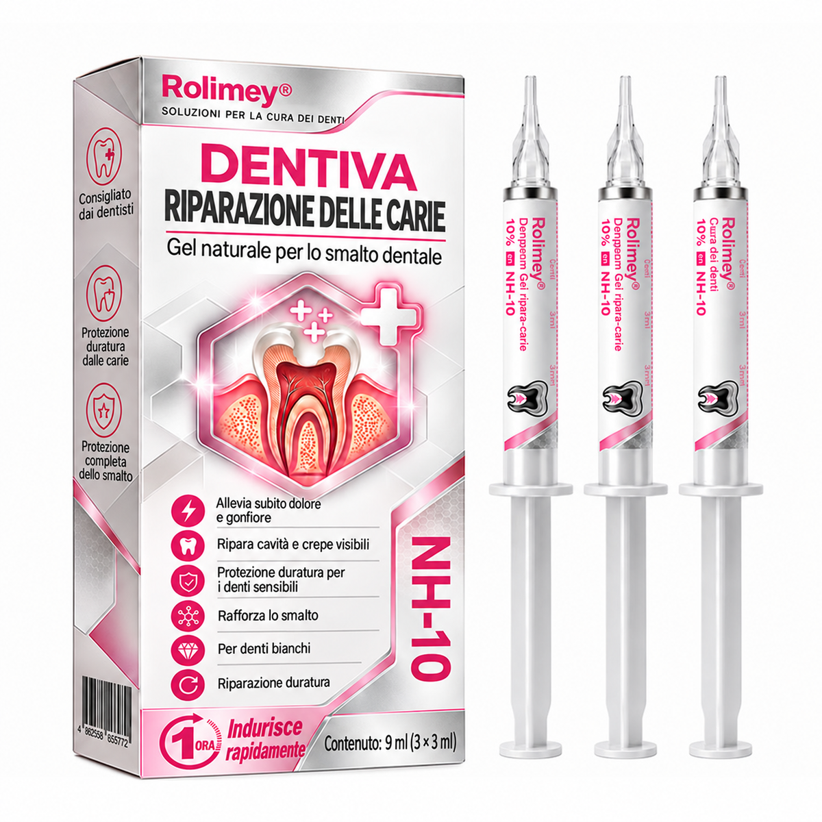 🧑‍⚕️ Rolimey® DenPerm – Gel remineralizzante per smalto e carie