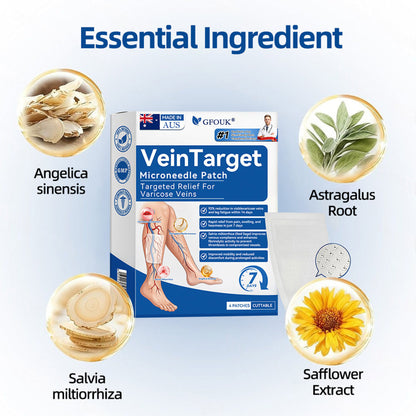 🇦🇺👨‍⚕️丨💗GFOUK® VeinTarget Microneedle Patch⚡Instant Relief, Long-Term Results