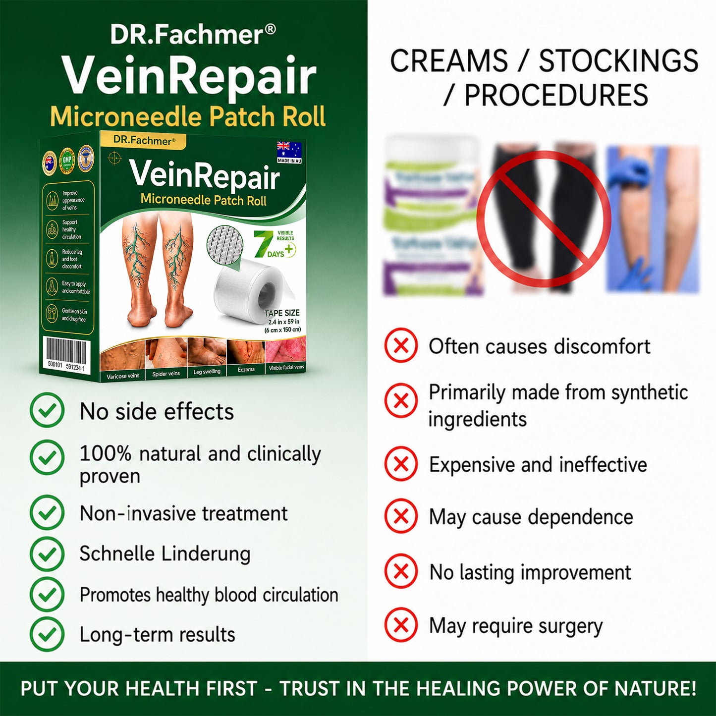 🇦🇺🩵✅DR.Fachmer® Vein Ease Microneedle Care Patch(For Spider Veins, Varicose Veins, Swelling & Leg Fatigue) - Last Day Promotion 50% OFF